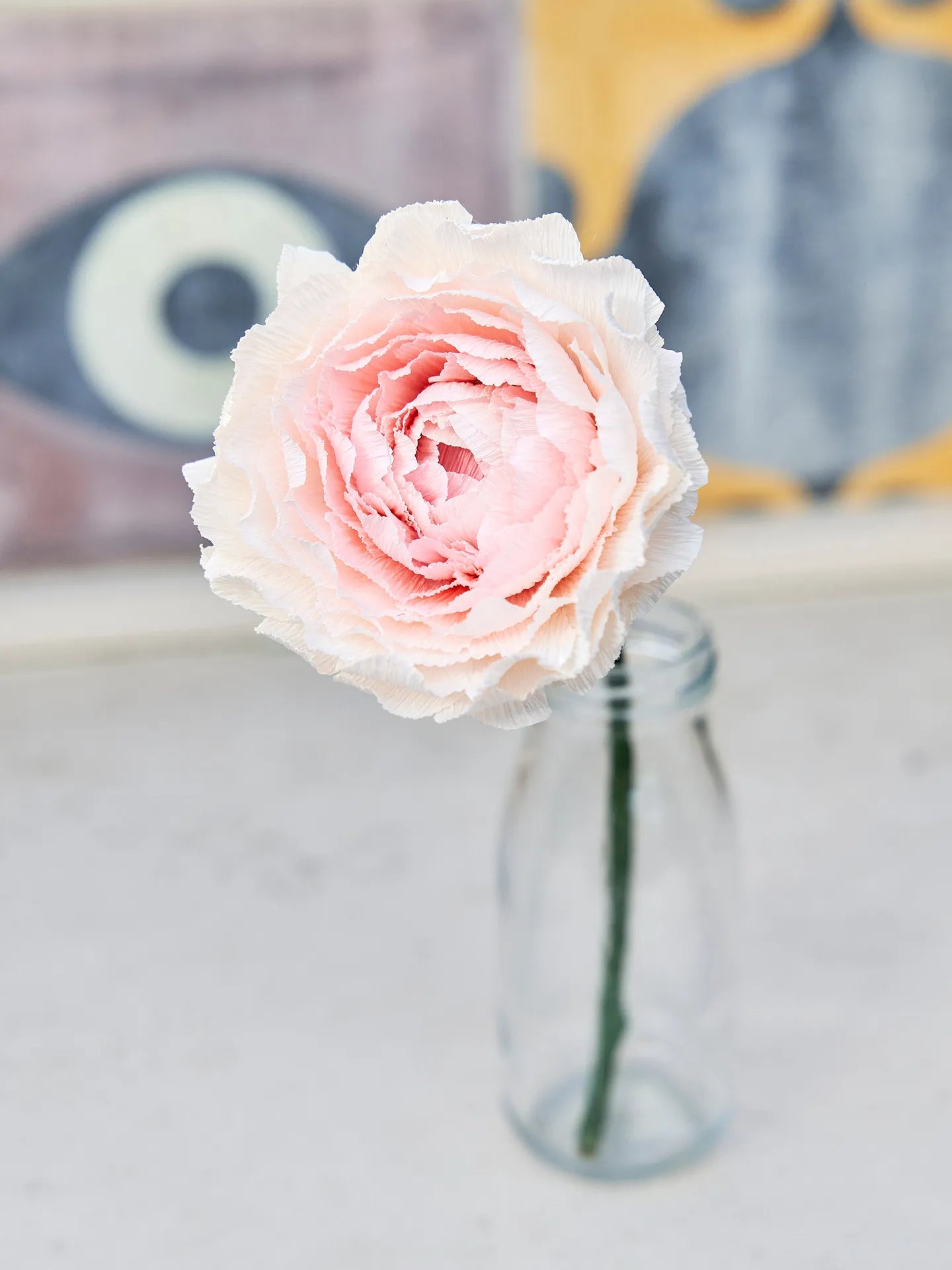 Tonal Pink Crepe Paper Rose