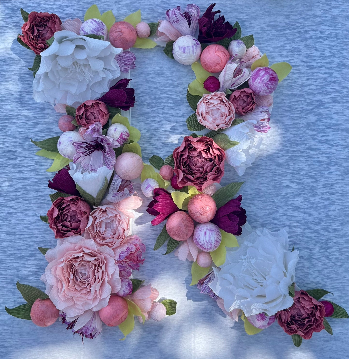 Dusky Pink Floral Alphabet Letters (pre-order)