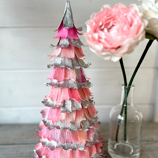 Crepe Paper Christmas Tree 35cm