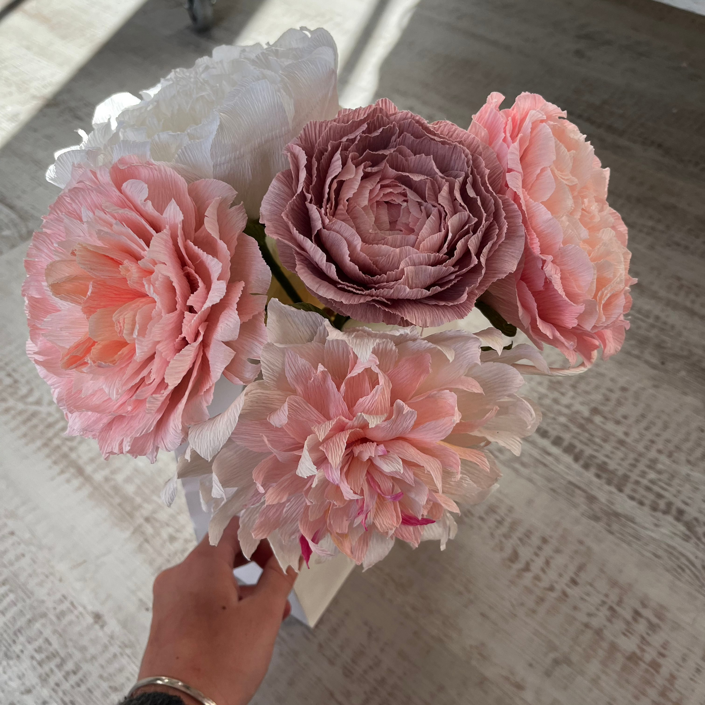 Crepe Paper Flowers Bouquet of Five