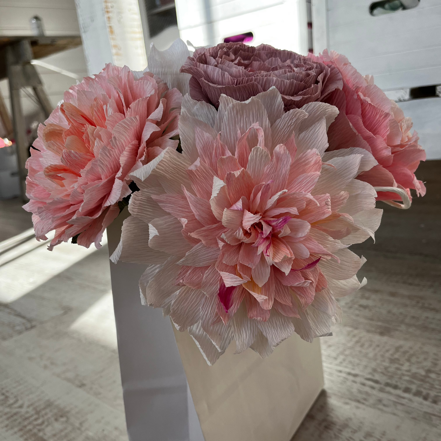 Crepe Paper Flowers Bouquet of Five