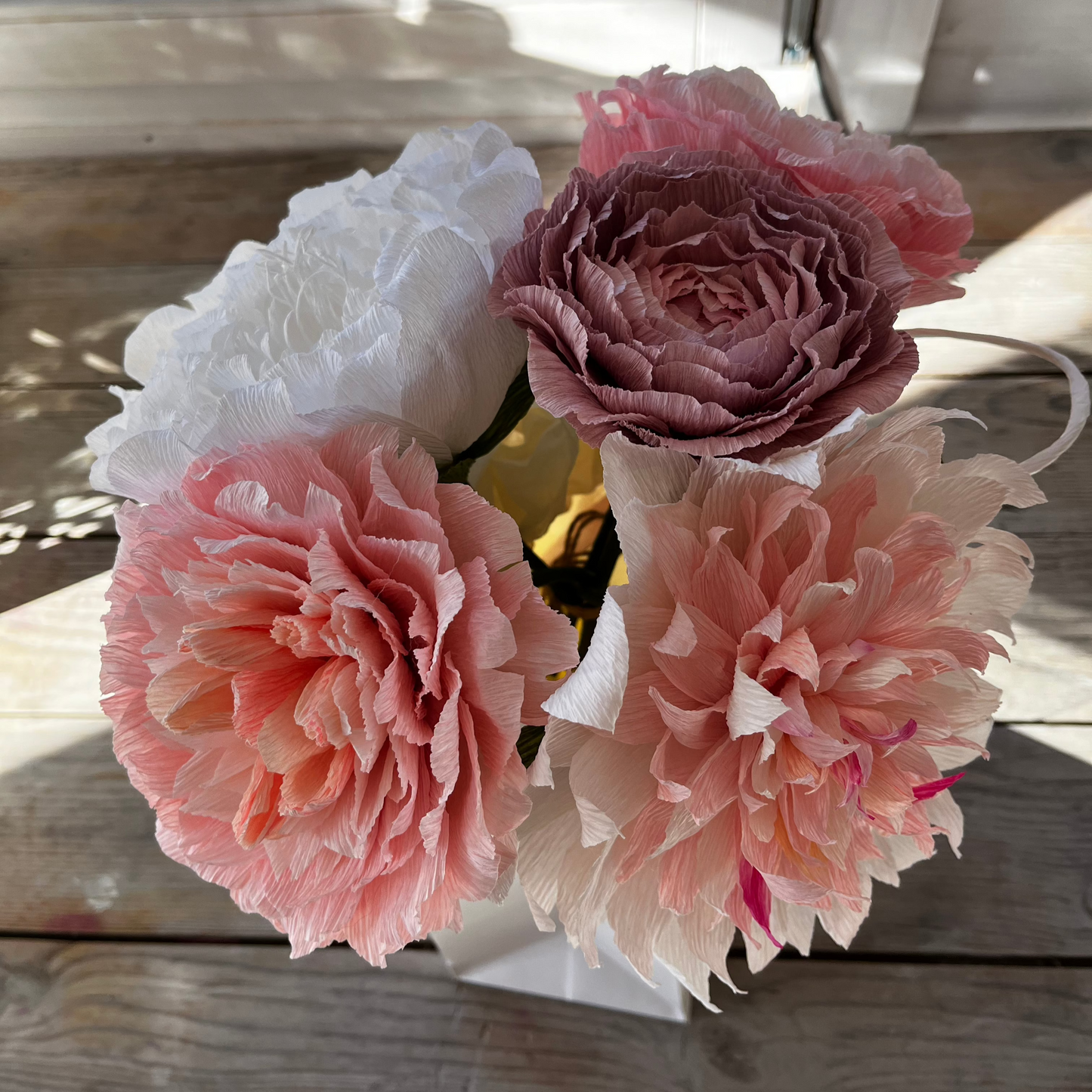 Crepe Paper Flowers Bouquet of Five