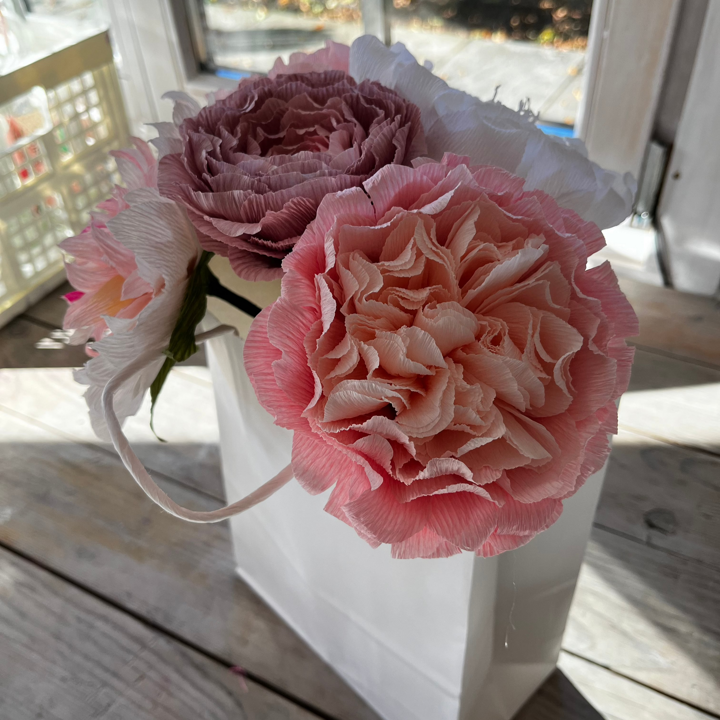 Crepe Paper Flowers Bouquet of Five