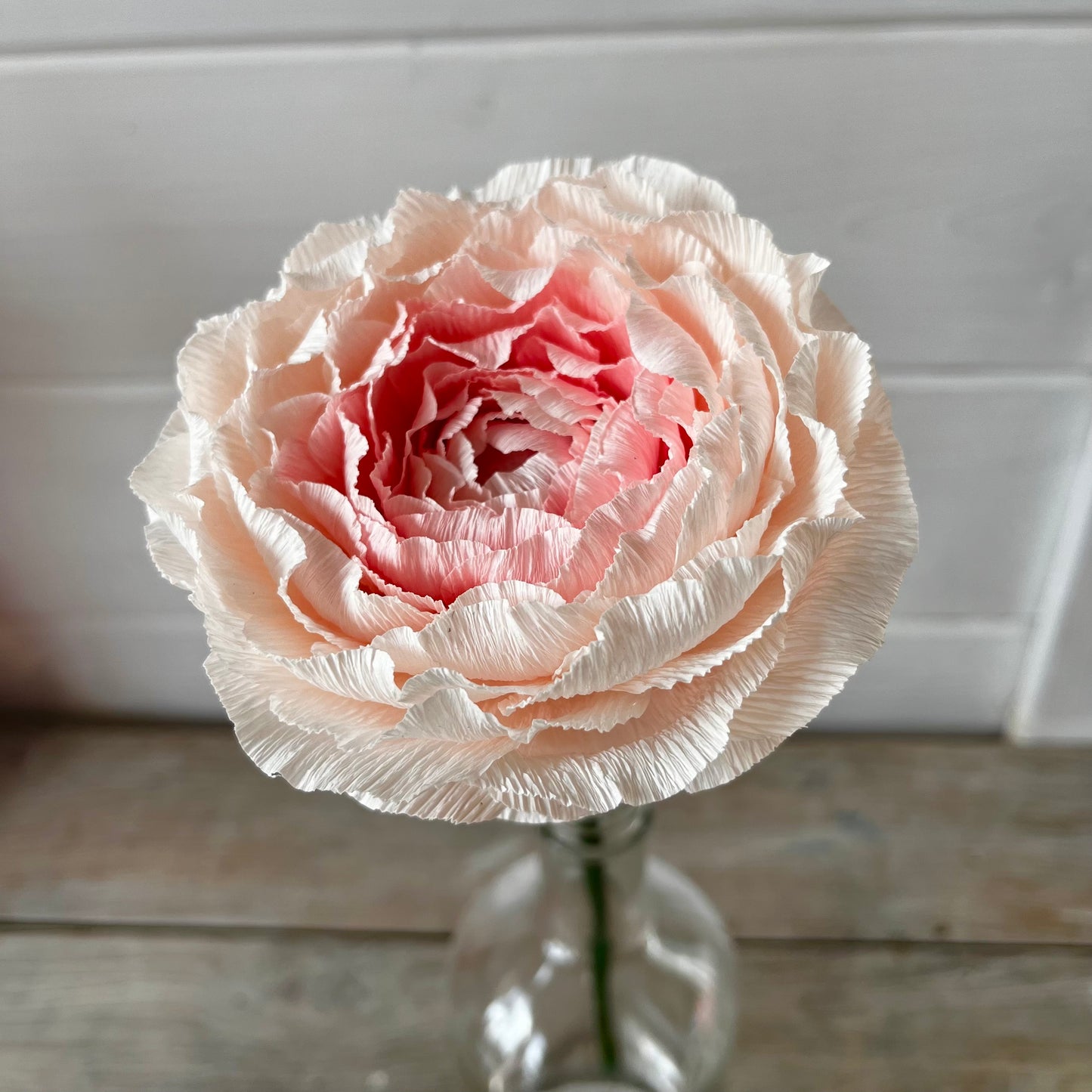 Tonal Pink Crepe Paper Rose