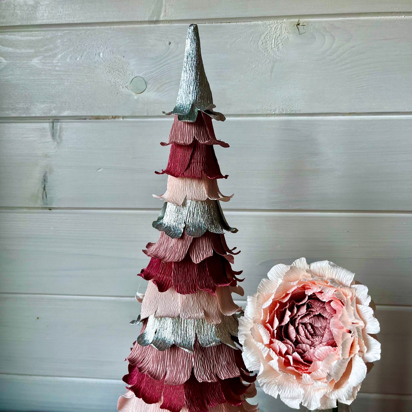 Crepe Paper Christmas Tree 50cm