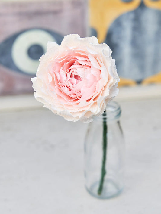 Tonal Pink Crepe Paper Rose