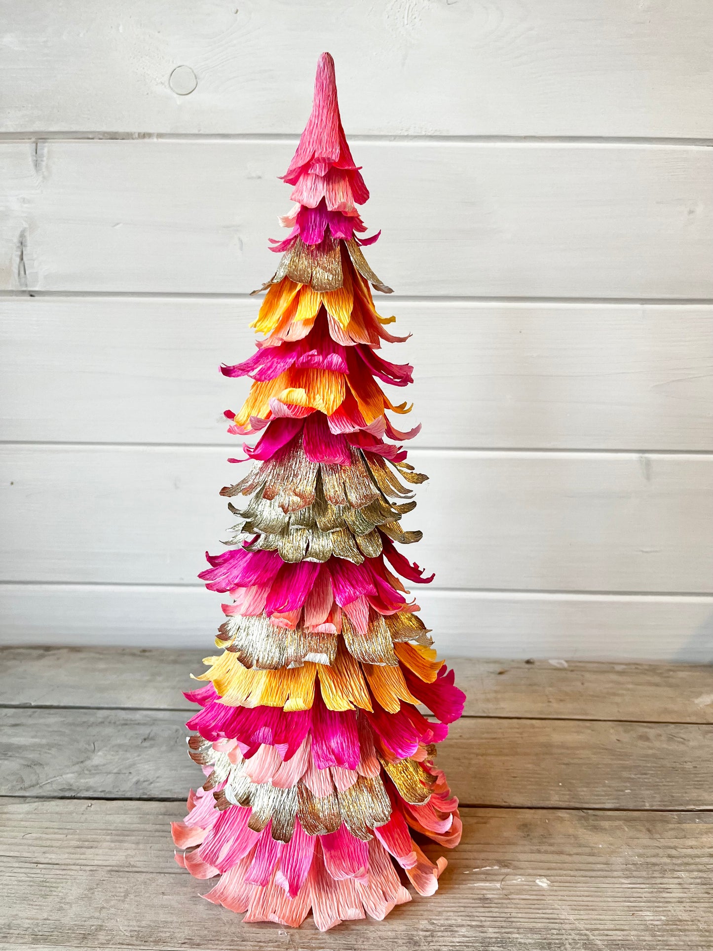 Crepe Paper Christmas Tree 40cm