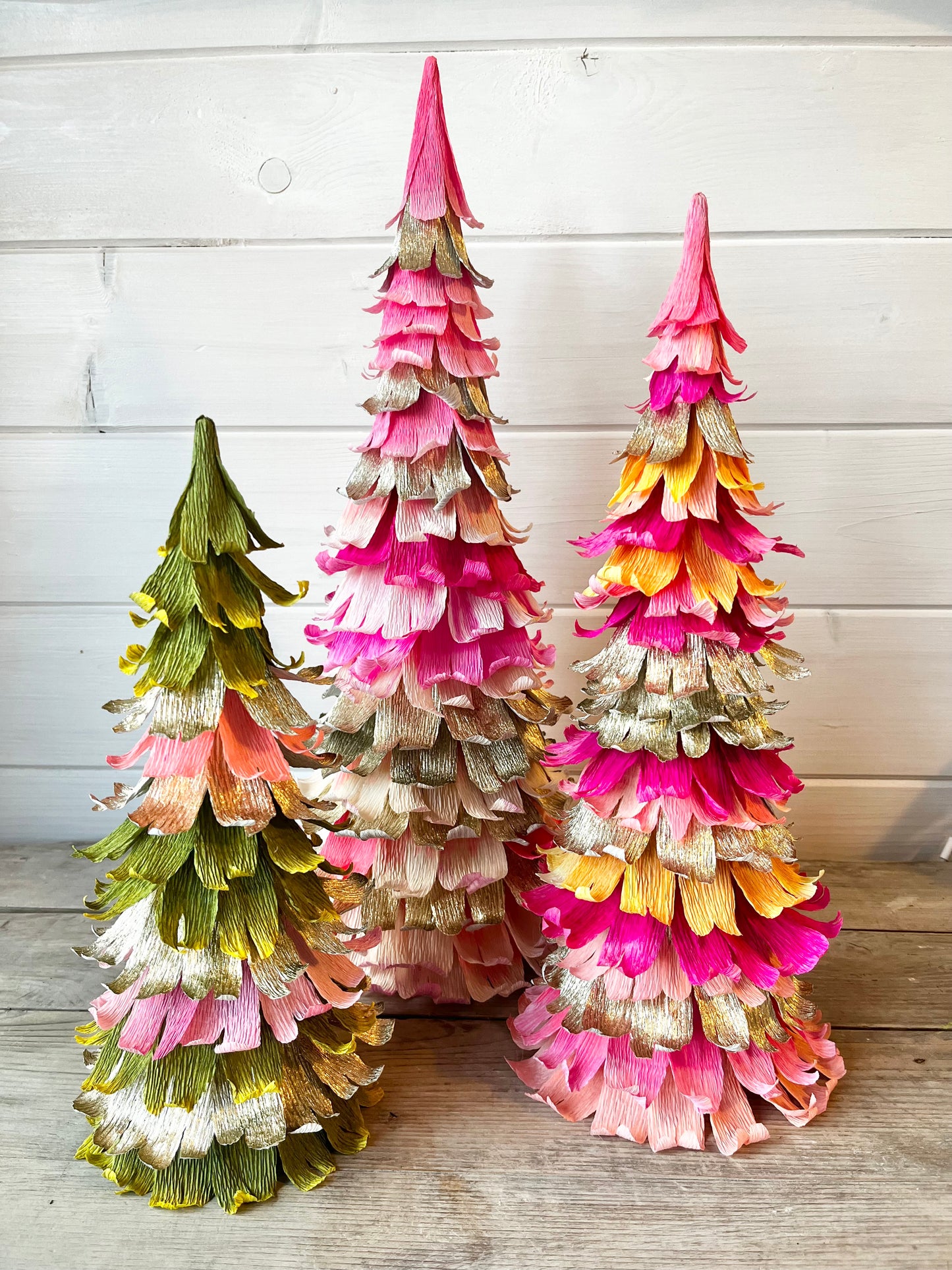 Crepe Paper Christmas Tree 40cm